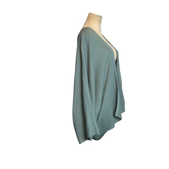 Lululemon Tealwater Teal Cashlu Knit Textured Wrap Cardigan size M/L - Picture 6 of 14